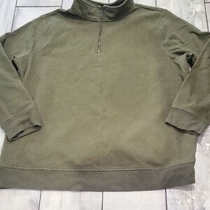 Sonoma Green Zip Up Sweater with High Collar Size 3XB